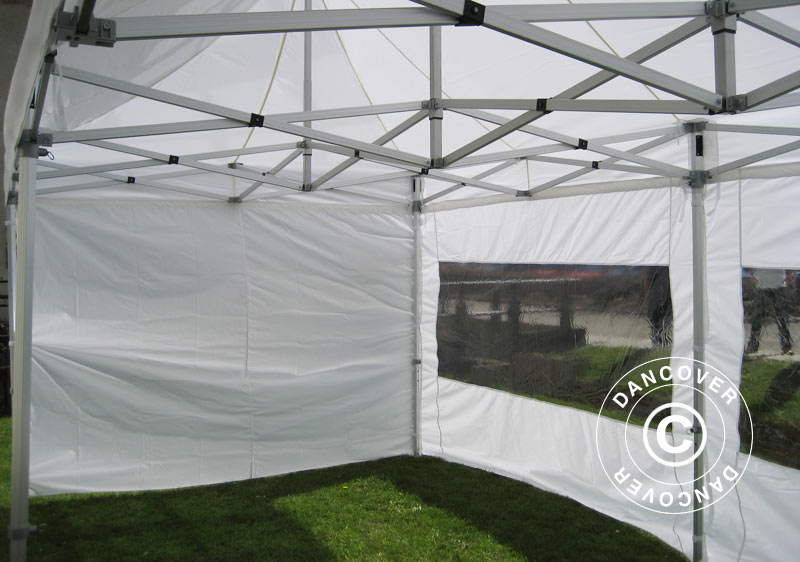 Faltzelt FleXtents PRO 3,5x7m Weiß, mit 6 Seitenwänden