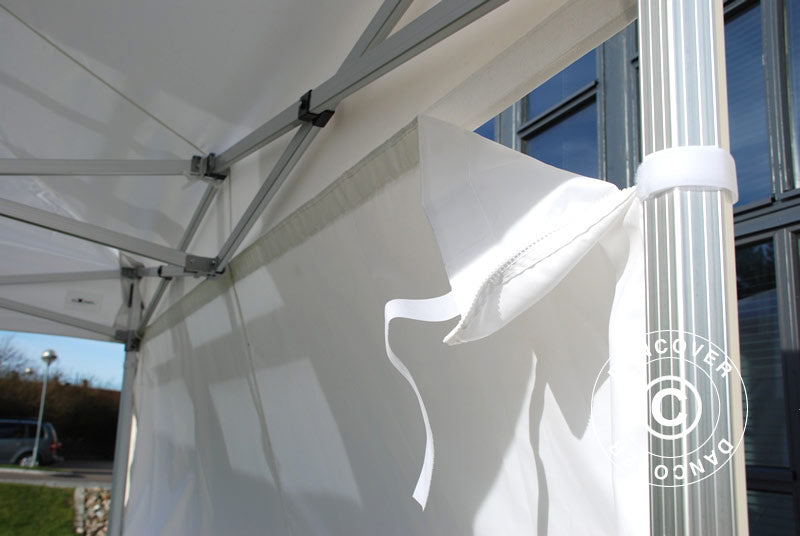 Faltzelt FleXtents PRO 3,5x7m Weiß, mit 6 Seitenwänden