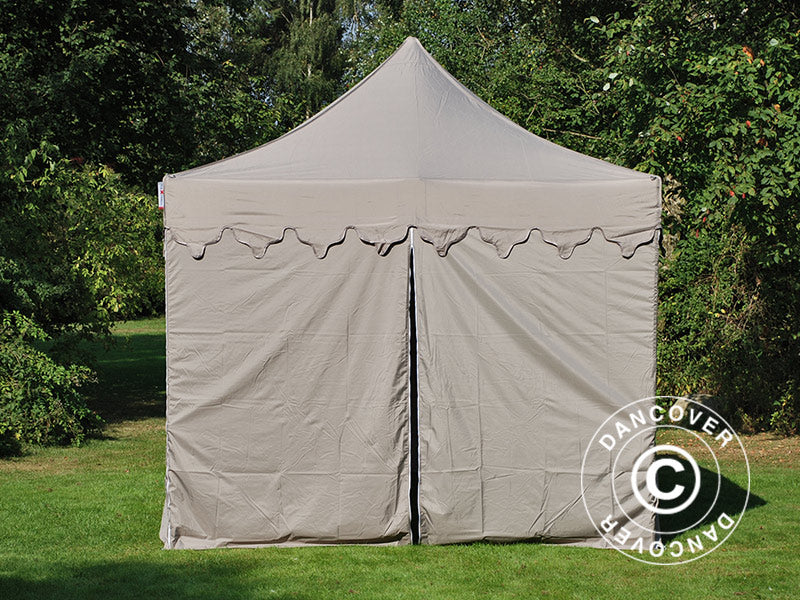 Faltzelt FleXtents PRO "Morocco" 3x6m Latte, mit 6 Seitenwänden