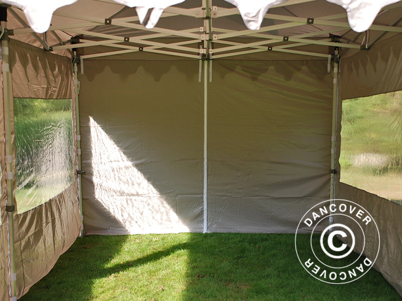 Faltzelt FleXtents PRO "Morocco" 3x6m Latte, mit 6 Seitenwänden