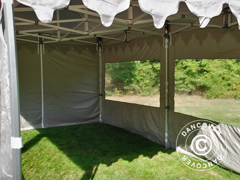 Faltzelt FleXtents PRO "Morocco" 3x6m Latte, mit 6 Seitenwänden
