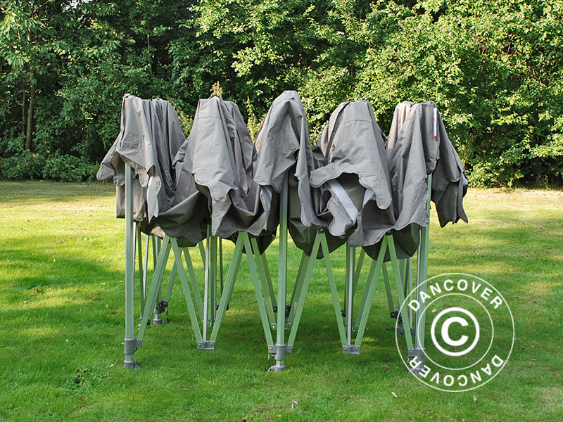 Faltzelt FleXtents PRO "Morocco" 3x6m Latte, mit 6 Seitenwänden