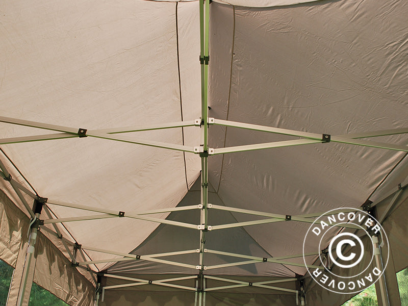 Faltzelt FleXtents PRO "Morocco" 3x6m Latte, mit 6 Seitenwänden