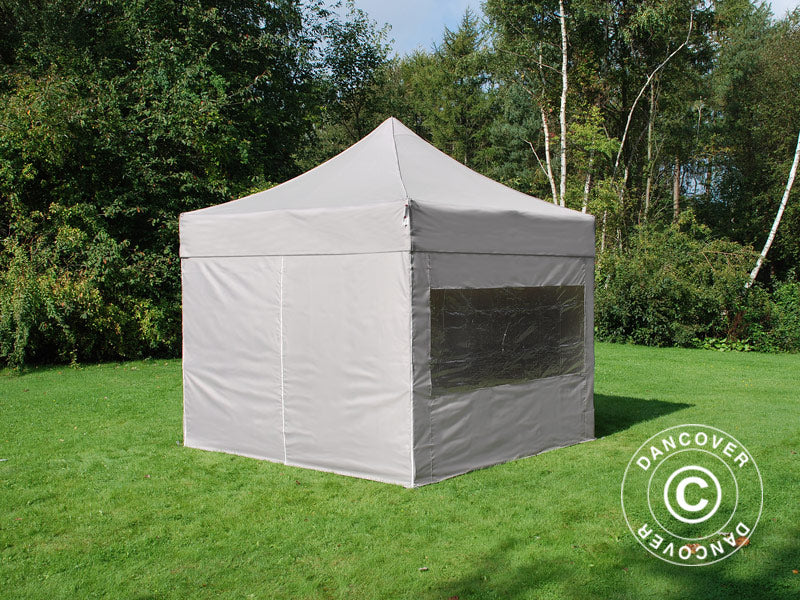Faltzelt FleXtents PRO 3x3m Latte, mit 4 Seitenwänden