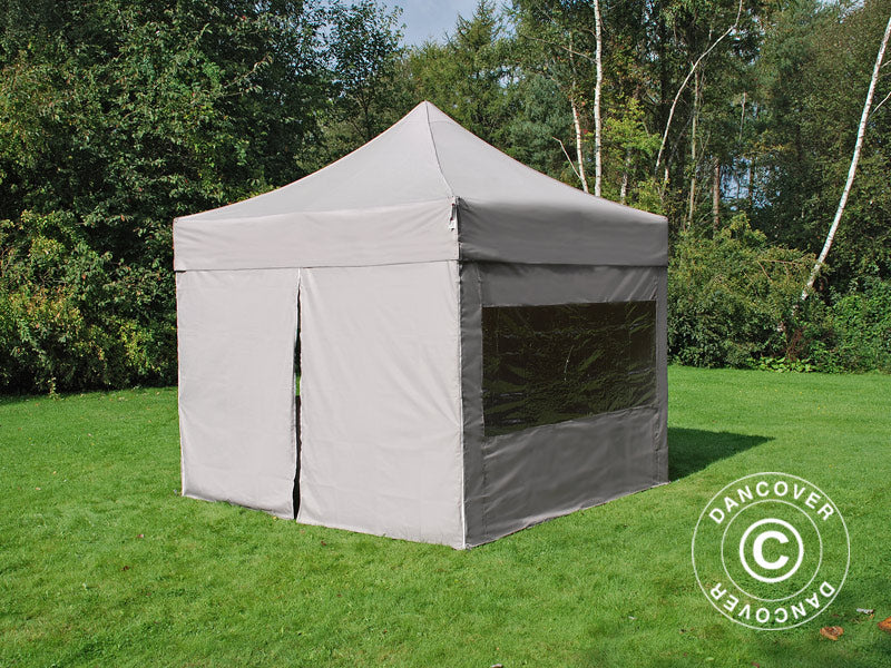 Faltzelt FleXtents PRO 3x3m Latte, mit 4 Seitenwänden