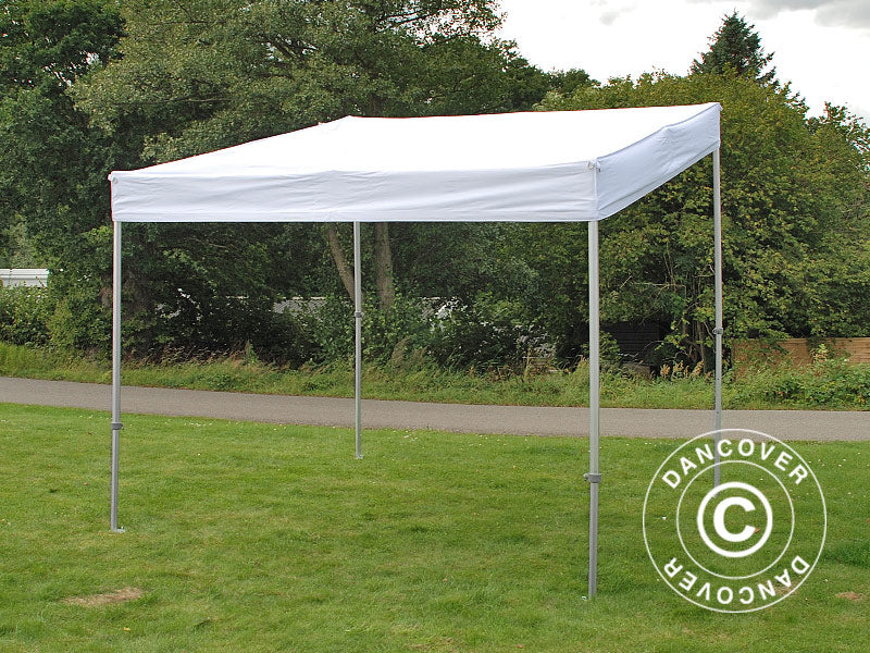 Tente pliante FleXtents PRO Trapezo 3x3m Blanc, avec 4 cotés
