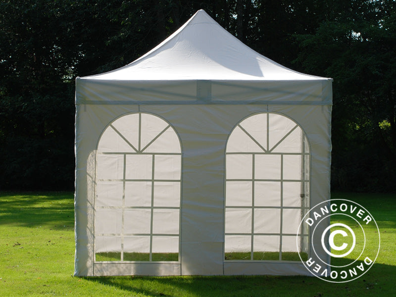 Tente pliante FleXtents Xtreme 50 Vintage Style 3x3m Blanc, avec 4 cotés