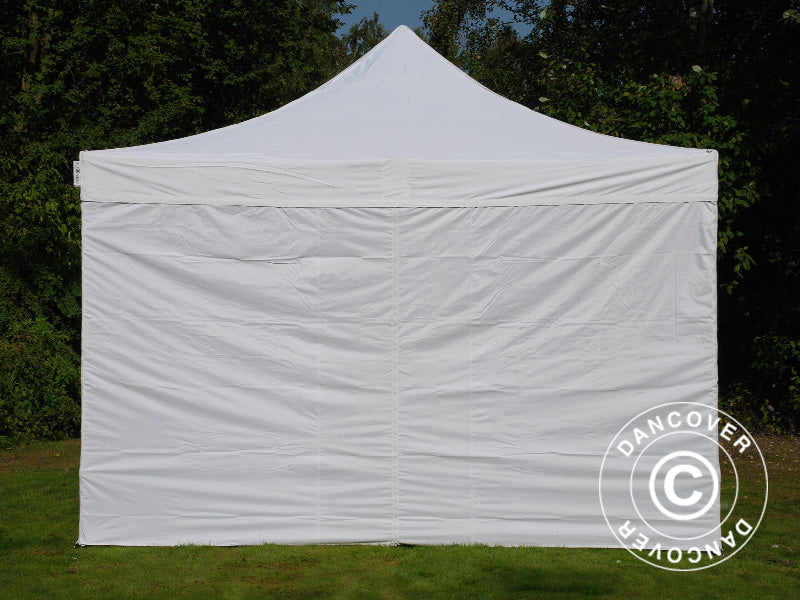 Gazebo pieghevole FleXtents PRO Vintage Style 4x4m Bianco, inclusi 4 fianchi