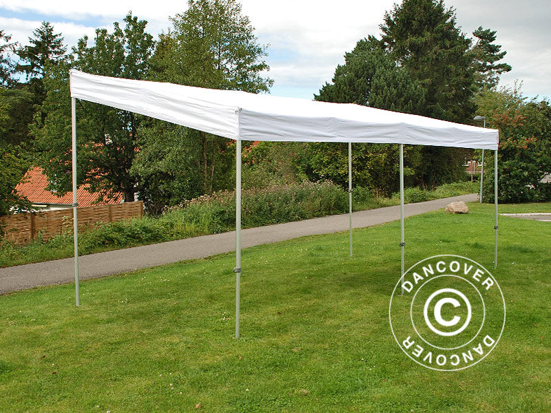 Gazebo pieghevole FleXtents PRO Trapezo 3x6m Bianco, inclusi 4 fianchi
