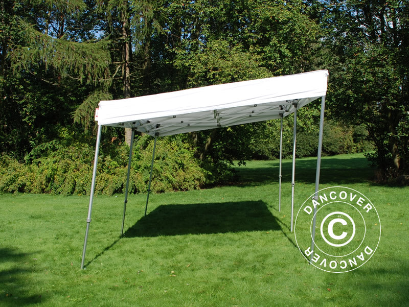 Gazebo pieghevole FleXtents PRO Trapezo 3x6m Bianco, inclusi 4 fianchi