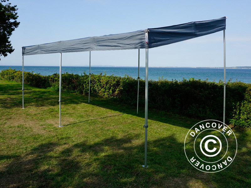 Tente pliante FleXtents PRO Trapezo 3x6m Gris, avec 4 cotés