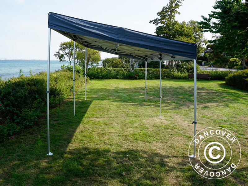 Tente pliante FleXtents PRO Trapezo 3x6m Gris, avec 4 cotés