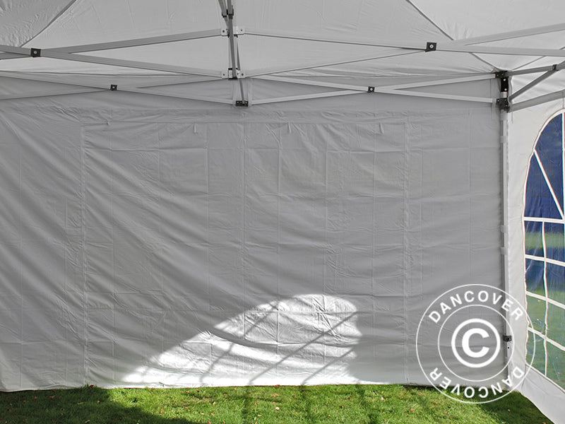 Gazebo pieghevole FleXtents PRO Vintage Style 4x6m Bianco, inclusi 8 fianchi