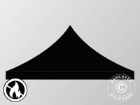 Copertura del tetto per il Gazebo pieghevole FleXtents 4x4m, Nero, Ignifugo