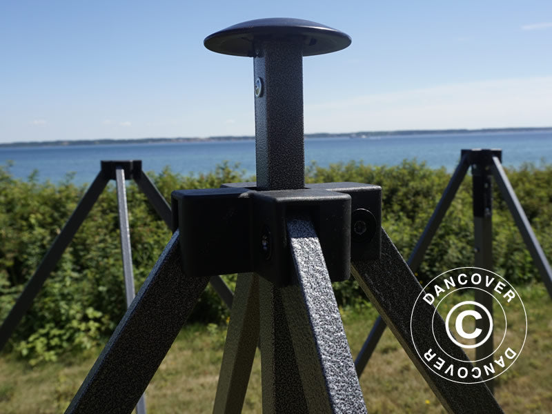 Faltzelt FleXtents Basic v.3, 3x6m Schwarz, mit 4 Seitenwänden