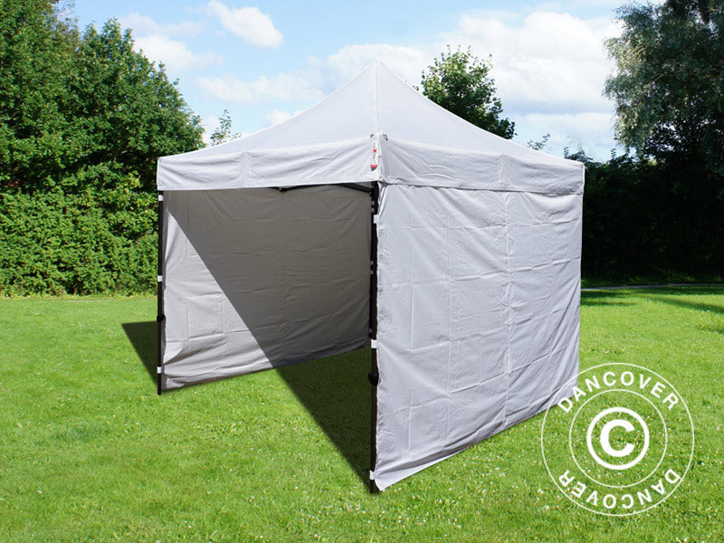 Tente pliante FleXtents Basic v.3, 3x3m Blanc, avec 4 cotés