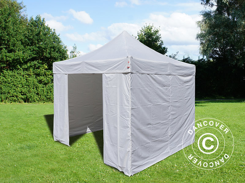 Tente pliante FleXtents Basic v.3, 3x3m Blanc, avec 4 cotés