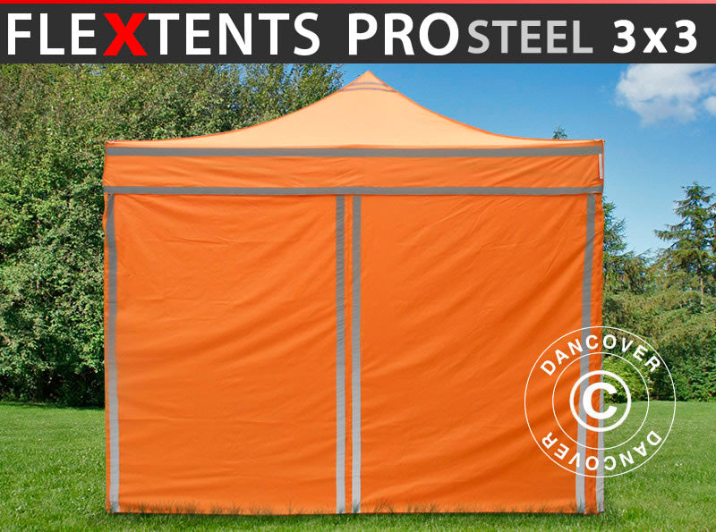 tente pliable 3x3 Tente Pliante FleXtents PRO. Tente Pliante 3x3m. Tente Pliante Orange  réfléchissant. Acheter la Tente Pliante maintenant