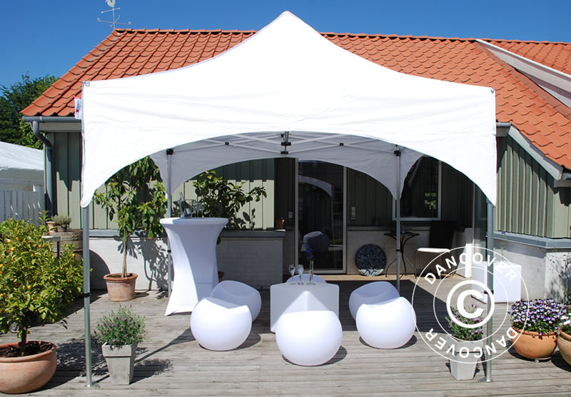 Gazebo pieghevole FleXtents PRO Steel "Arched" 3x3m Bianco