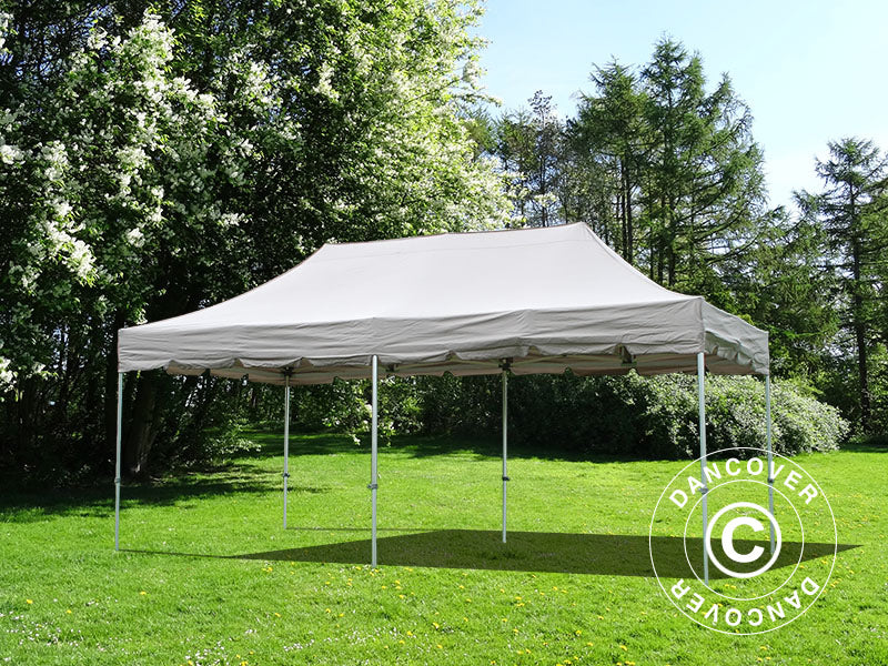 Gazebo pieghevole FleXtents PRO Steel "Peaked" 4x8m Latte