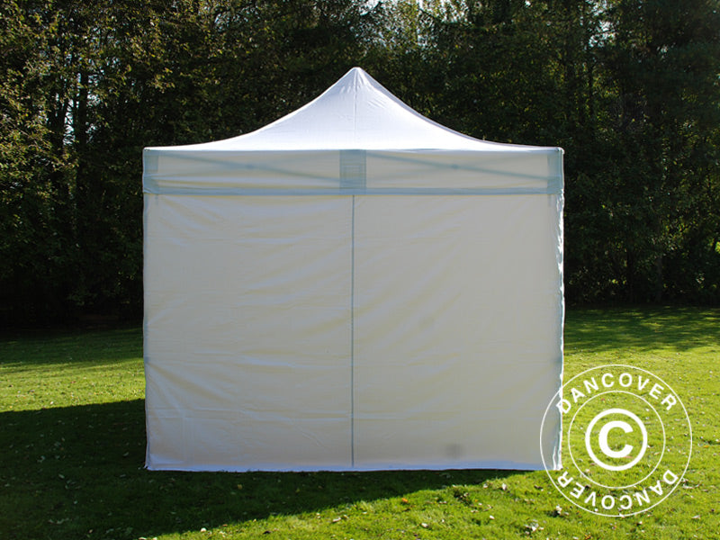 Gazebo pieghevole FleXtents Basic v.3, 4x4m Bianco, inclusi 4 fianchi