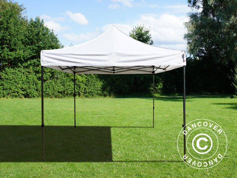 Gazebo pieghevole FleXtents Basic v.3, 4x4m Bianco, inclusi 4 fianchi