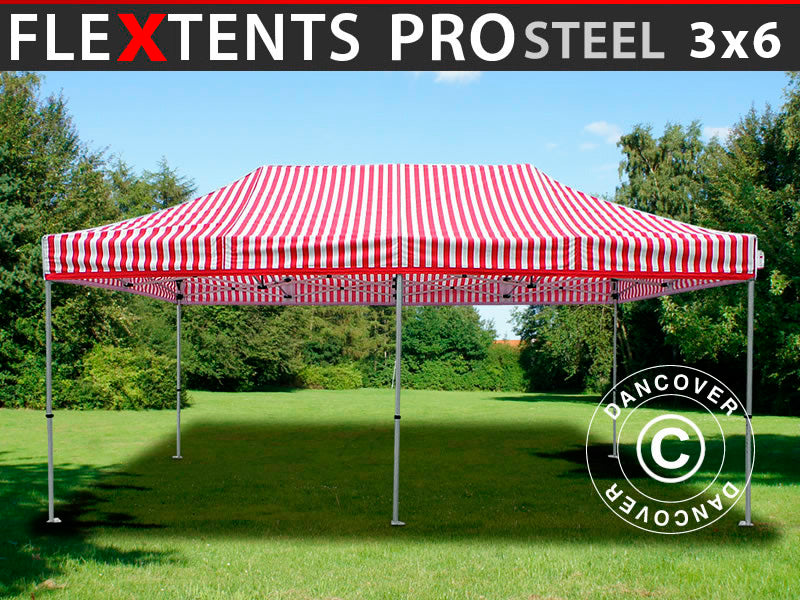 Gazebo pieghevole FleXtents PRO Steel 3x6m Rigato