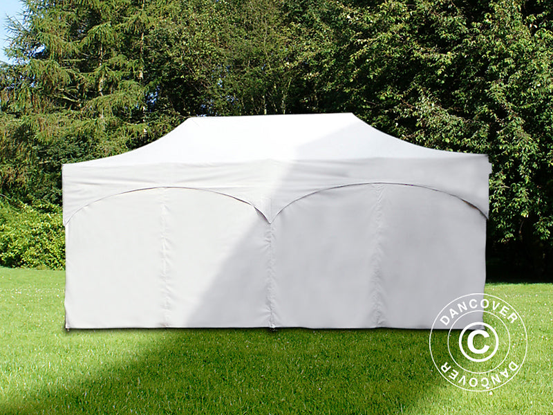 Tente pliante FleXtents PRO Steel "Arched" 3x6m Blanc, avec 6 cotés