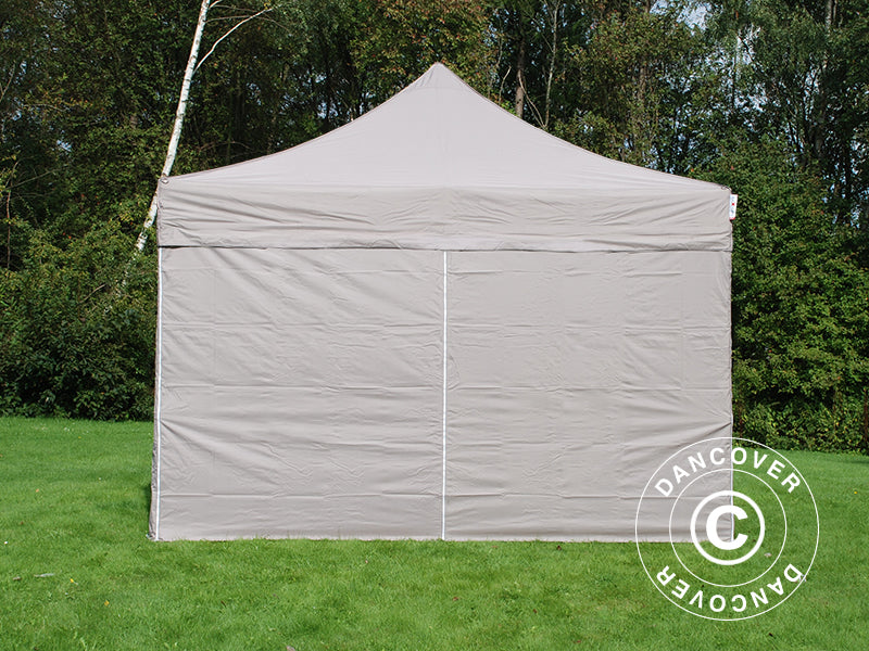 Faltzelt FleXtents PRO Steel 4x4m Latte, mit 4 Seitenwänden