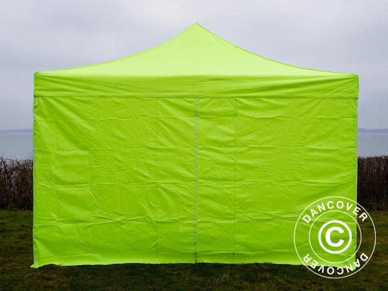 Gazebo pieghevole FleXtents PRO Steel 4x4m Giallo Fluo/verde, inclusi 4 fianchi SOLO 3 PZ. DISPONIBILE
