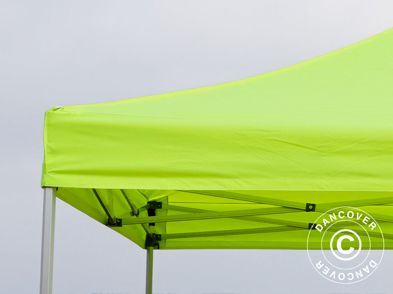 Gazebo pieghevole FleXtents PRO Steel 4x4m Giallo Fluo/verde, inclusi 4 fianchi SOLO 3 PZ. DISPONIBILE