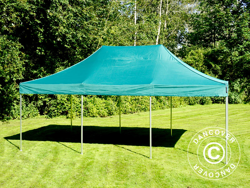 Tente pliante FleXtents PRO Steel 4x6m Vert, avec 8 cotés