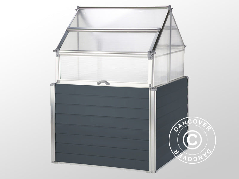 Mini serre 1,2x1,2x1,69m, 1,44m², Anthracite