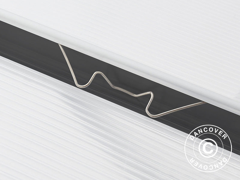 Gewächshaus Polycarbonat 5,89m², 1,9x3,1x2,05m mit Basis, Schwarz