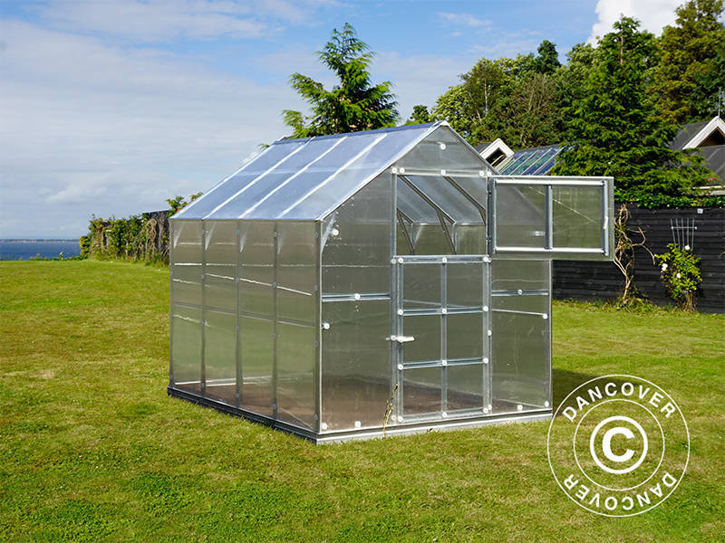 Serre polycarbonate TITAN Classic 480, 4,9m², 2,35x2,12m, Argent