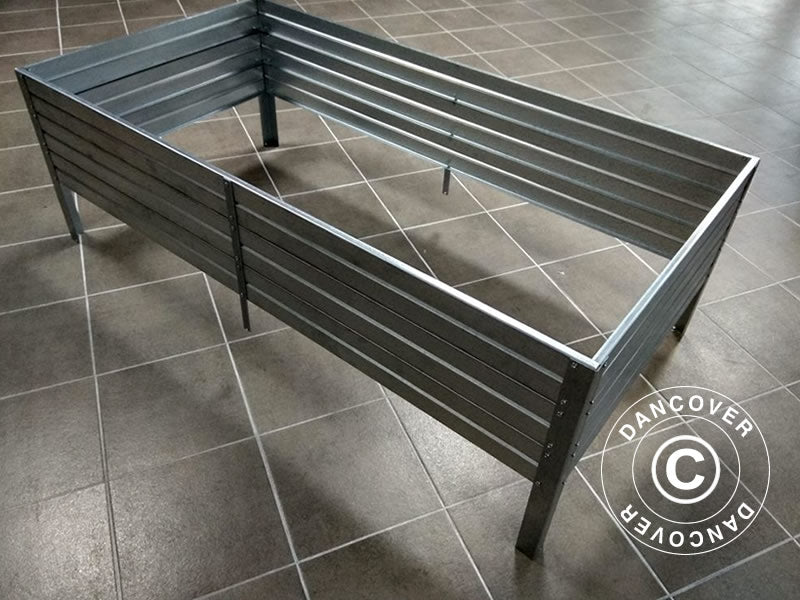 Aiuola rialzata, 0,75x1,5x0,3m, Argento