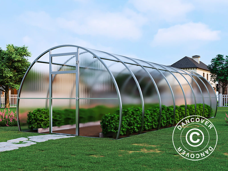 Serre polycarbonate, Strong NOVA 24m², 3x8m, Argent