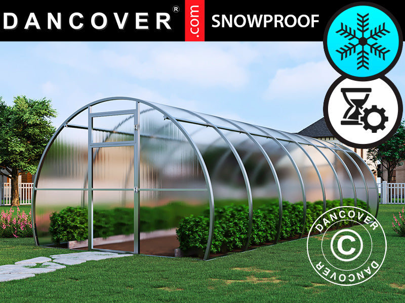 Serre polycarbonate, Strong NOVA 24m², 3x8m, Argent