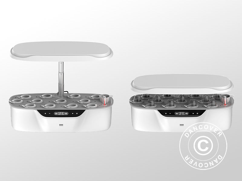 Torre di coltivazione idroponica con luce di crescita a LED, 0,204x0,40x0,195m, Bianco