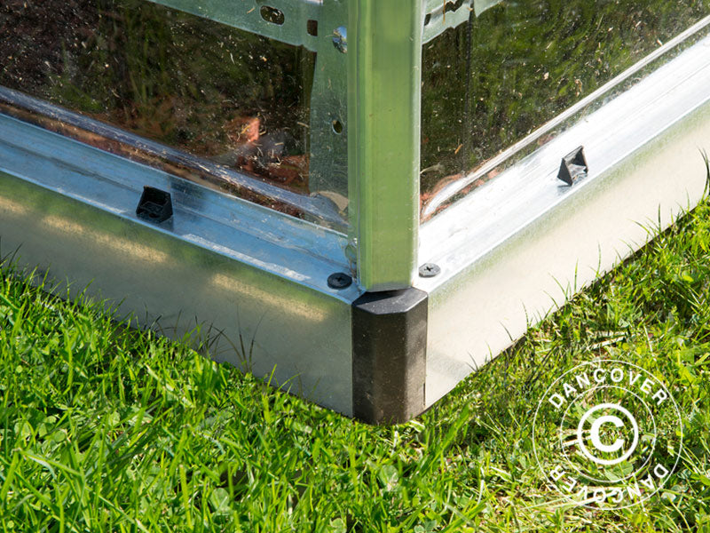 Serra a parete in Policarbonato, 3,05m², Palram/Canopia, 1,25x2,44x2,25m, Argento