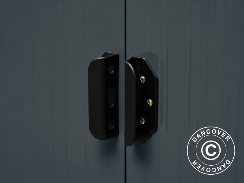 Abri de jardin avec lucarne, 2,38x1,93x2,03m, 4,59m², Anthracite/Blanc