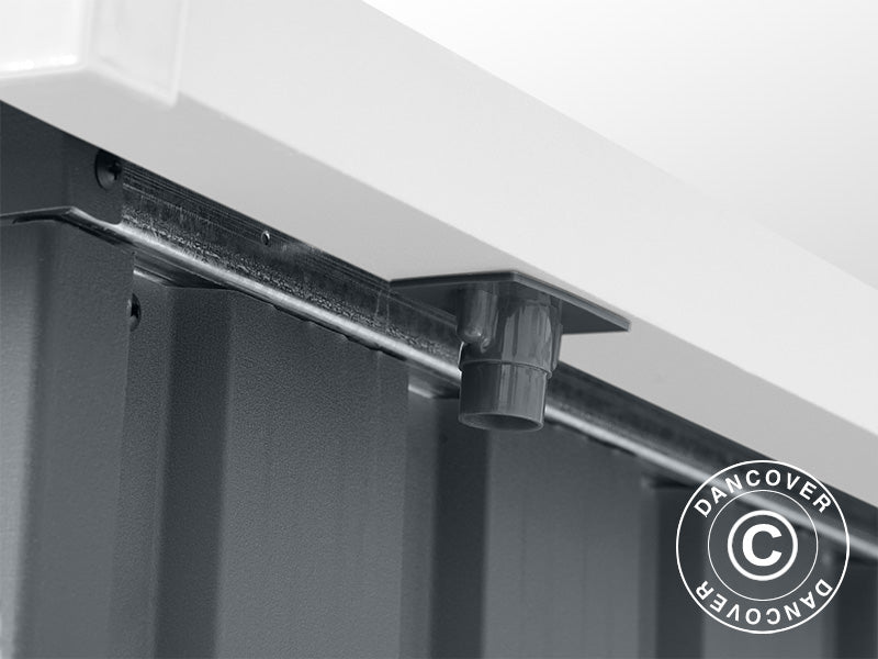 Abri de jardin avec lucarne, 2,38x1,93x2,03m, 4,59m², Anthracite/Blanc