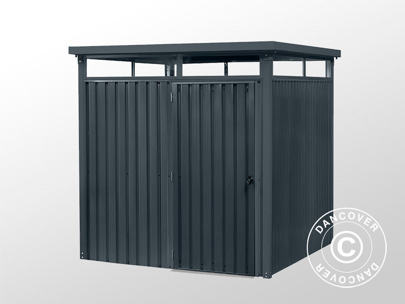 Abri de jardin avec lucarne, 2,04x2,45x2,26m, 5,0m², Anthracite