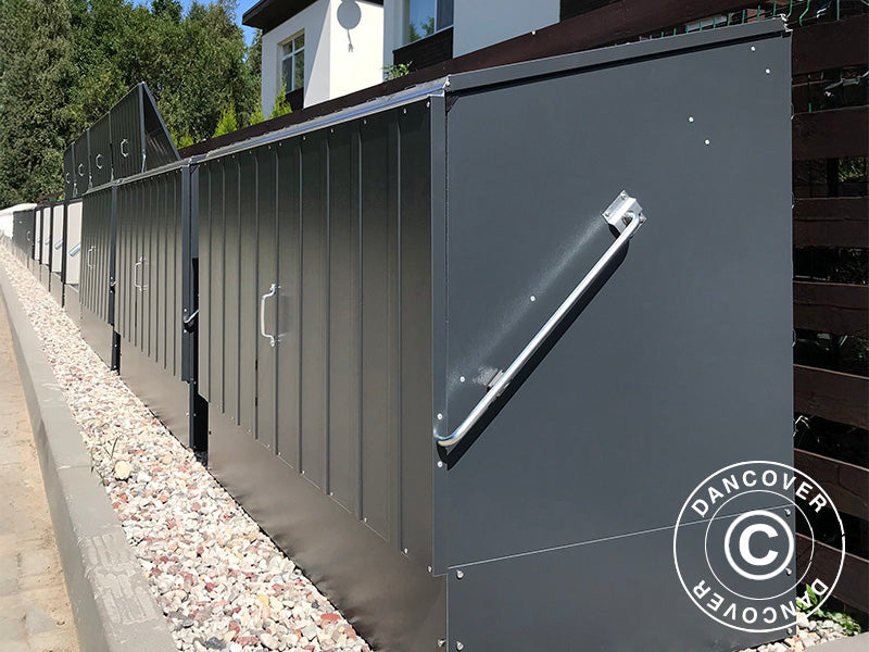 Rangement pour vélo, Bicycle Storage Box, Trimetals, 1,96x0,89x1,33m, 1,74m², Anthracite