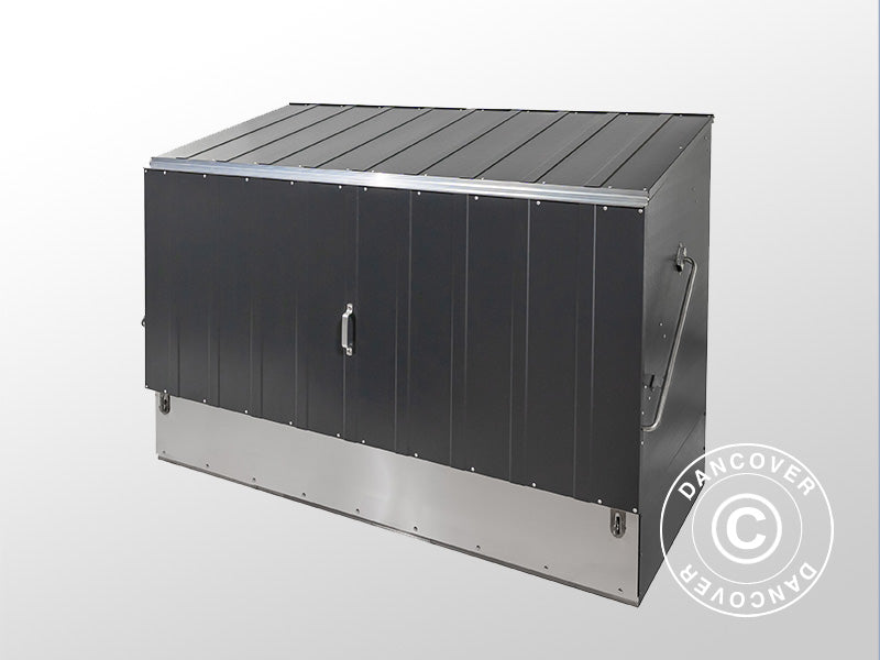 Deposito per biciclette con rampa, Protect-a-Cycle, Trimetals, 1,96x0,89x1,33m, 1,74m², Antracite