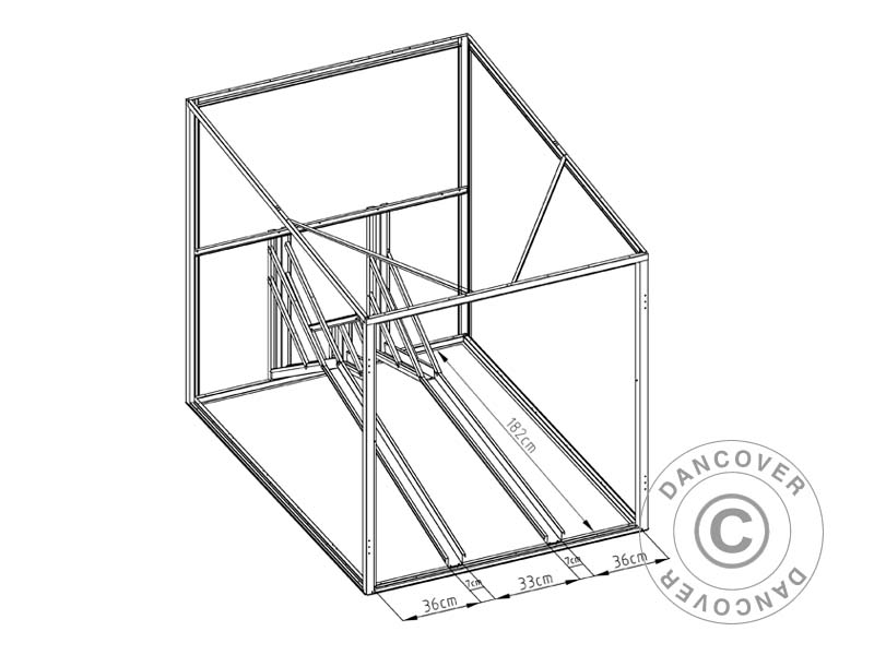 Deposito per biciclette 1,42x1,98x1,57m ProShed®, 2,81m², Antracite