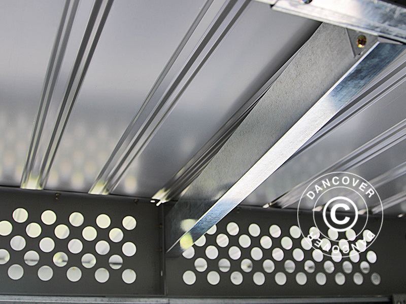 Abri de jardin avec une avancée, 2,57x2,69x1,87m, 6,91m², ProShed®, Anthracite