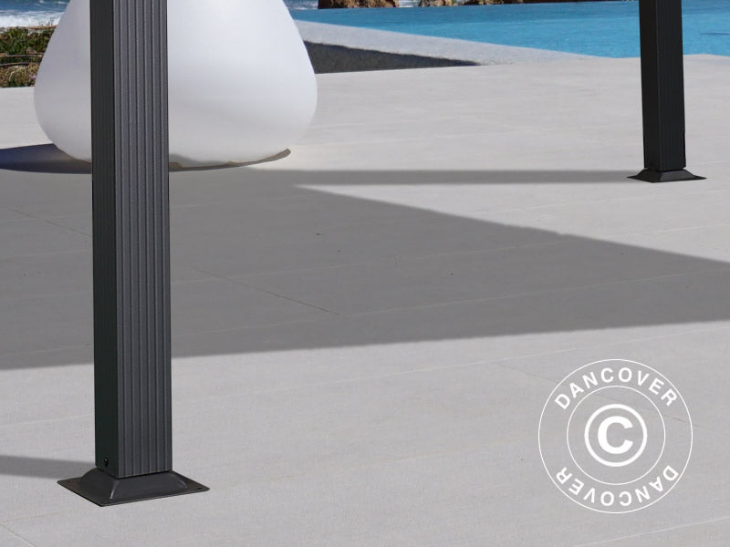 Pergola Santa Cruz, 3x4m, Gris Foncé