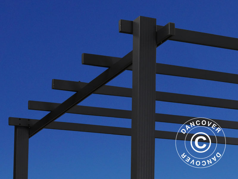 Pergola Santa Cruz, 3x4m, Gris Foncé
