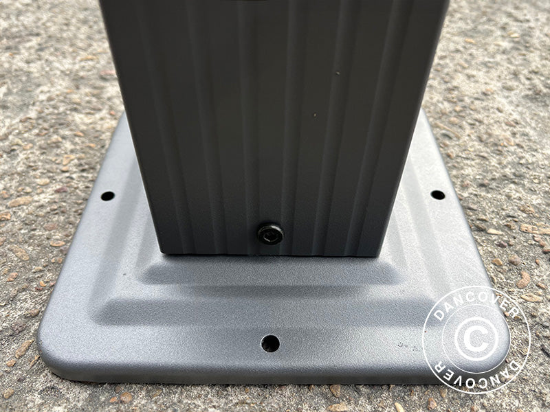 Pergola Santa Cruz, 3x3m, Gris Foncé